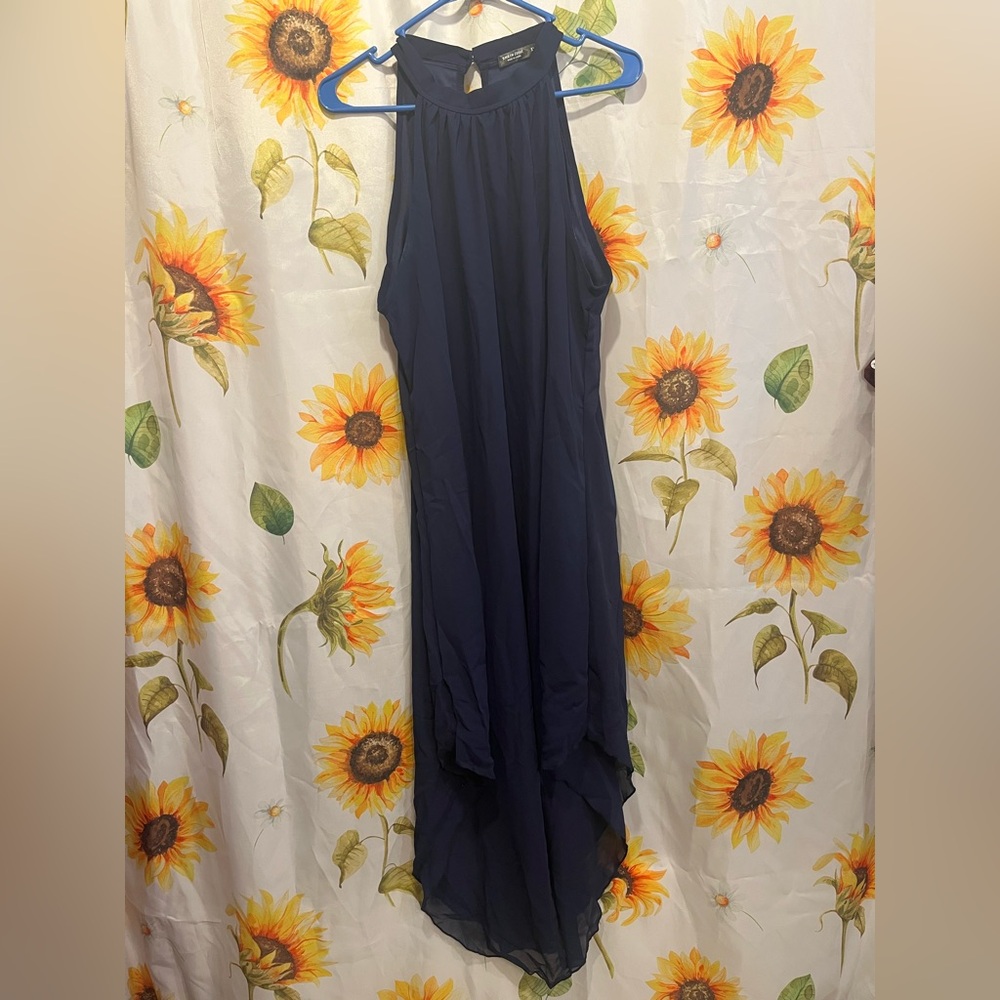 SHEIN Navy High Low Dress